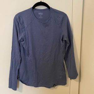 REI womens medium merino wool base layer hiking long sleeve top